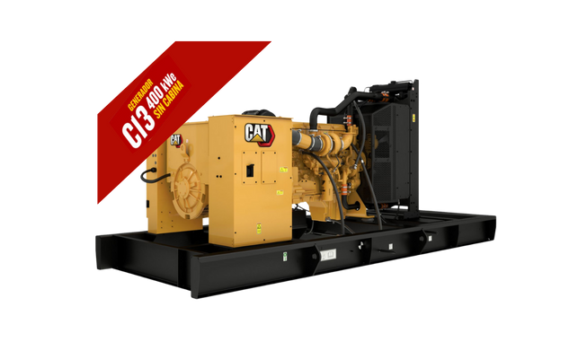 Generador Cat® C13 400 kWe sin cabina