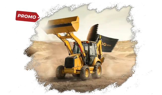 Promoción minicarcargor o retroexcavadora Cat